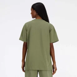 New Balance Athletics Jersey T-Shirt in olive