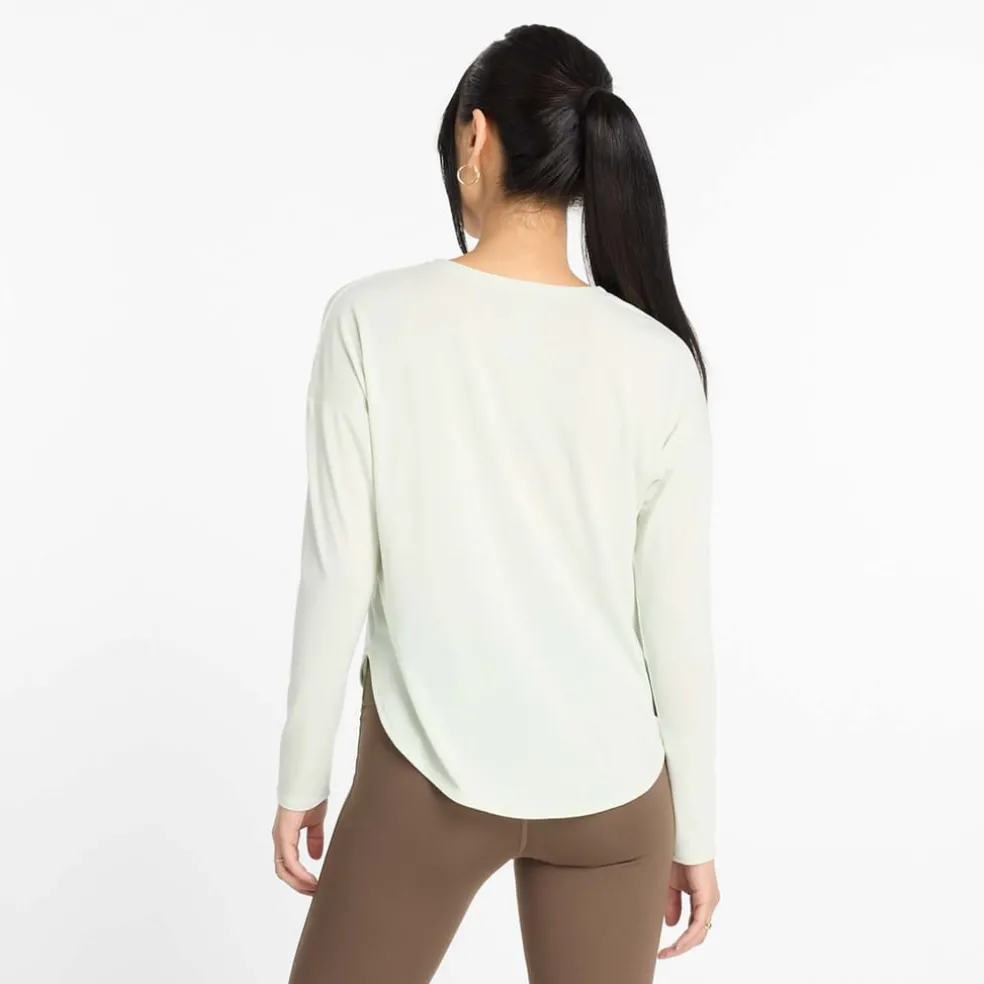 New Balance Drapey Jersey Long Sleeve T-Shirt in Mint