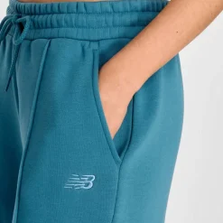 New Balance Fleece Wide Leg Pants in Blue
