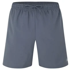New Balance Graphite Running Shorts with Clean Hem in Grey