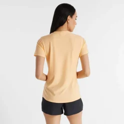 New Balance Jacquard Slim T-Shirt in Peach
