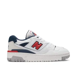 New Balance Juniors 550 Bungee Lace with Top Strap Trainers in White