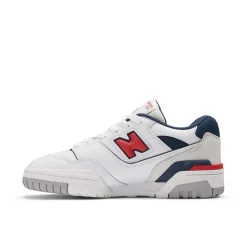 New Balance Juniors 550 Bungee Lace with Top Strap Trainers in White