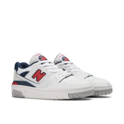 New Balance Juniors 550 Bungee Lace with Top Strap Trainers in White