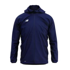 New Balance Long Hooded Windbreaker Jacket in Blue