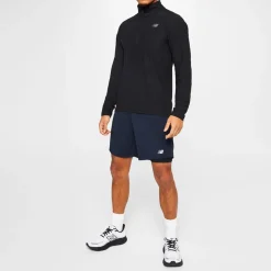 New Balance Mens 4 Zip Top in Grey