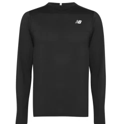 New Balance Mens Balance Core Run Long Sleeve T-Shirt in Black