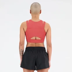 New Balance Shape Shield Crop Bra in Red