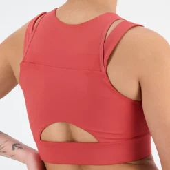 New Balance Shape Shield Crop Bra in Red