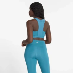 New Balance Sleek Medium Support Pocket Sports Bra in Blue