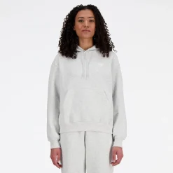 New Balance Womens Balance French Terry Hoody in Grey