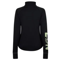 New Balance Womens London Edition Heat Grid Half Zip Top in Black