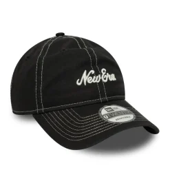 New Era 9twenty Contrast Stitch Adjustable Cap in Black
