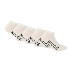 NICCE Mens 5 Pack Annis Sport Socks in White