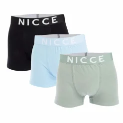 NICCE Mens Jayden 3 Pack Boxer Shorts in Blue
