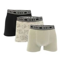 NICCE Mens Wesson 3 Pack Boxer Shorts in Khaki