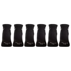 Nike 6 Pack Quarter Ankle Socks in Black
