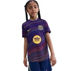 Nike Barcelona Home Pre Match Shirt 2025 2026 Juniors in Blue
