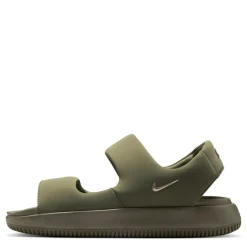 Nike Calm Flat Heel Slide Sandals in Green