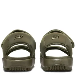 Nike Calm Flat Heel Slide Sandals in Green