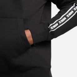 Nike Club Fleece Graphic Hooded Tracksuit in Black