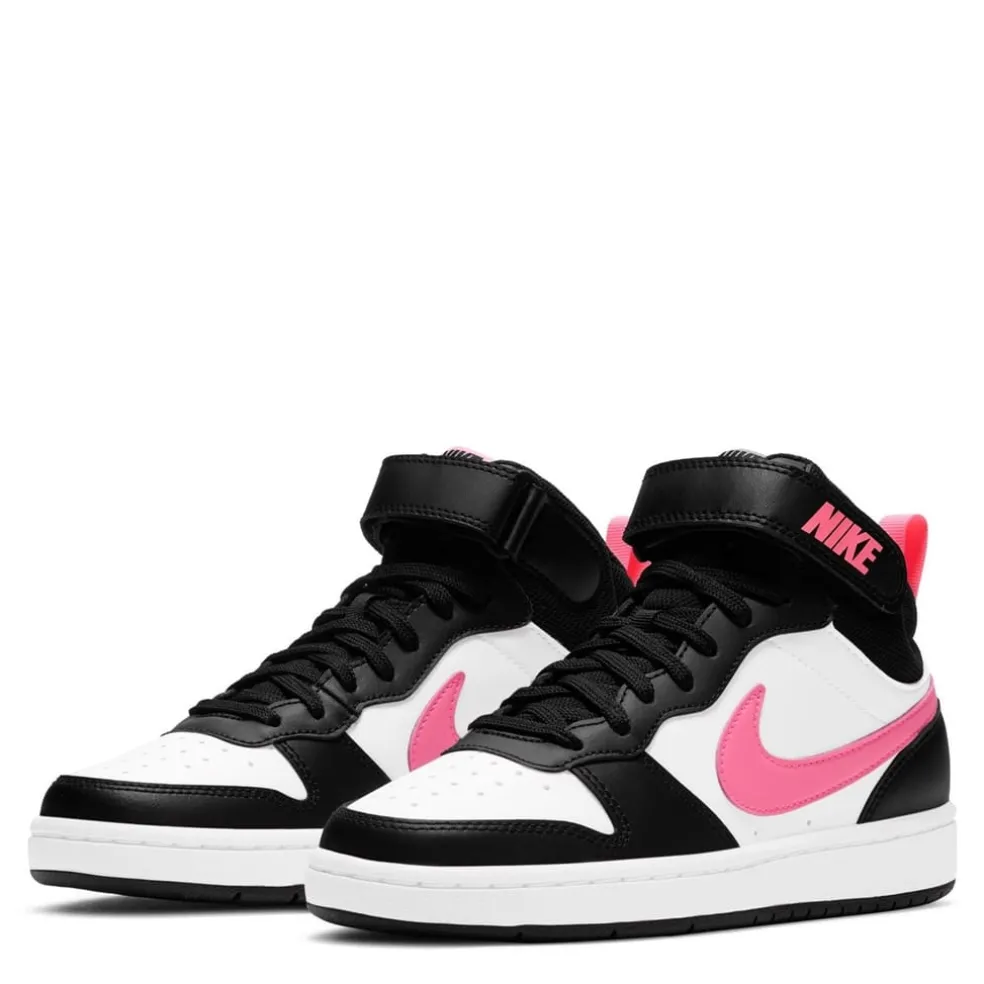 Nike Court Borough Mid 2 Big Kids Shoes in White