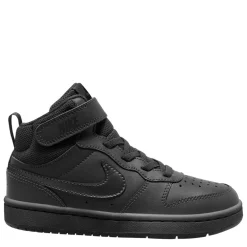 Nike Court Borough Mid 2 Little Kids Shoe in Black