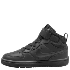 Nike Court Borough Mid 2 Little Kids Shoe in Black