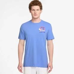 Nike Dri Fit Crew Neck Regular T-Shirt in Blue