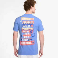 Nike Dri Fit Crew Neck Regular T-Shirt in Blue