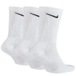 Nike Everyday 3 Pack Cotton Cushioned Crew Socks Mens in White