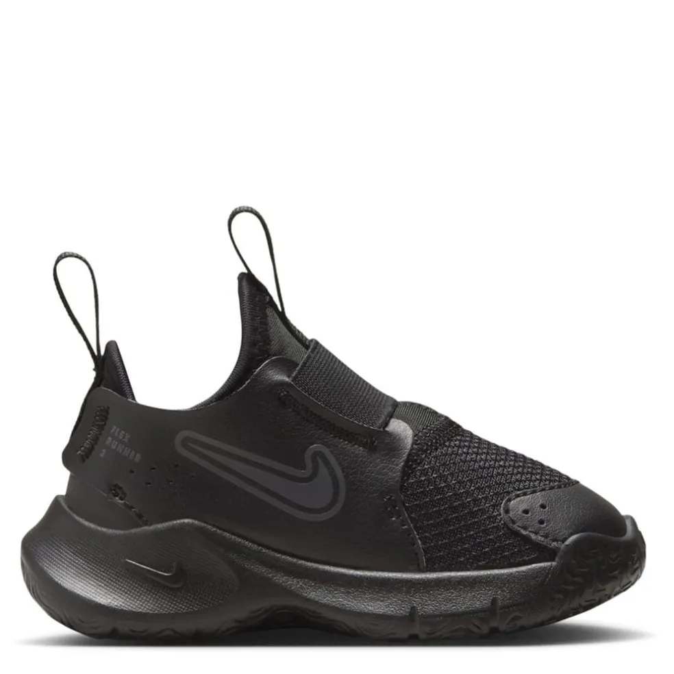 Nike Flex Runner 3 Baby Toddler Low Top Running Sneakers in Black