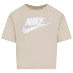Nike Girls Club Boxy T-Shirt in Sand