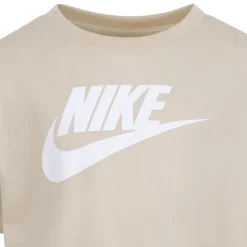 Nike Girls Club Boxy T-Shirt in Sand