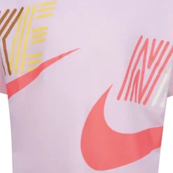Nike Girls Lets Roll Boxy T-Shirt & Shorts Set in Pink