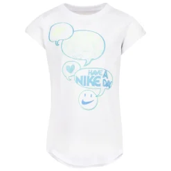 Nike Girls Recycled Poly T-Shirt in White