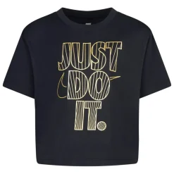 Nike Girls Shine Boxy T-Shirt in Black