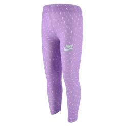 Nike Girls Sport Essential Allover Print Leggings in Violet