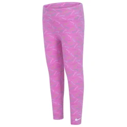 Nike Girls Swoosh Logo Leggings in Pink