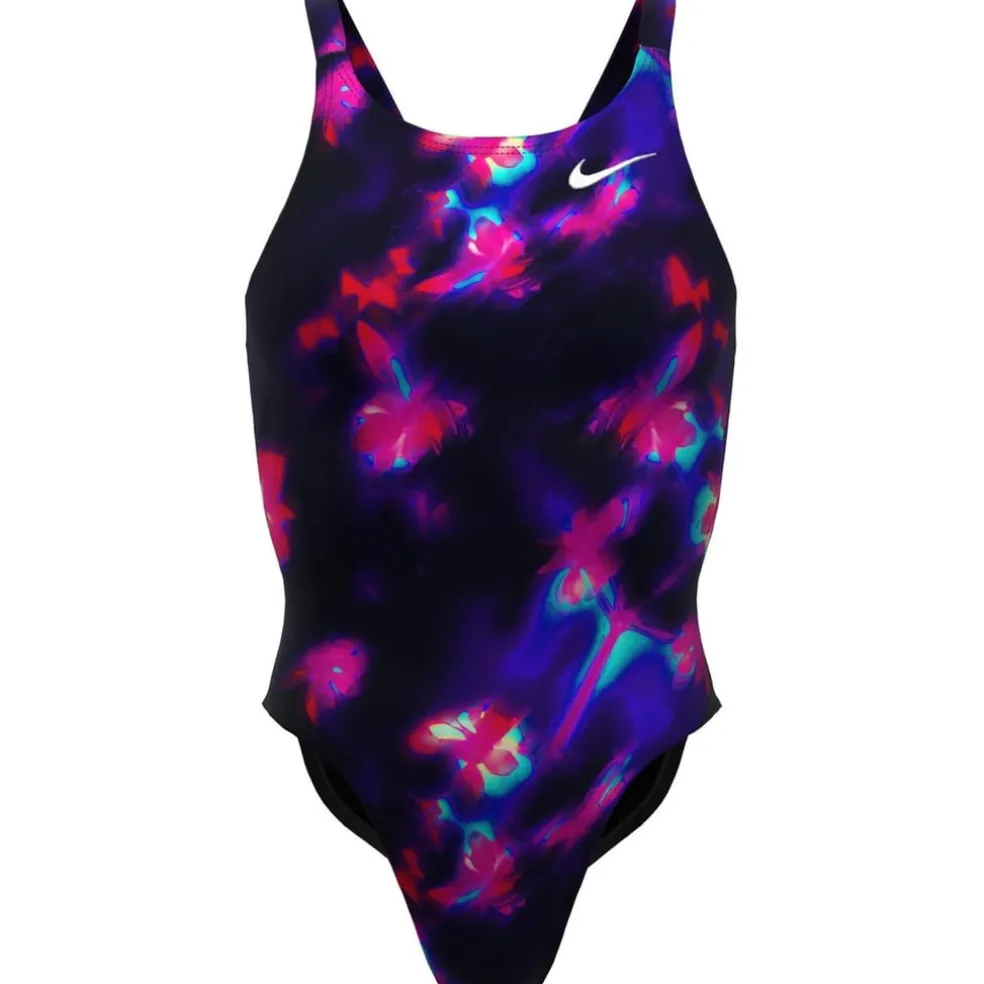 Nike HS Fastback Floral Swimsuit in Black