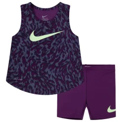 Nike Juniors Veneer Tank Top & Shorts Set in Purple