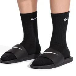 Nike Kawa Junior Slides in Black