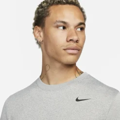 Nike Legend Long Sleeve Crew Neck T-Shirt in Grey