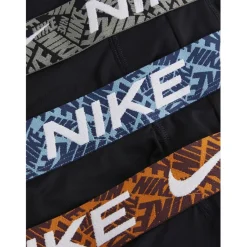 Nike Mens 3 Pack Dri Fit Boxer Shorts in Black