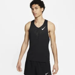 Nike Mens Aeroswift Dri Fit Adv Running Singlet in Black