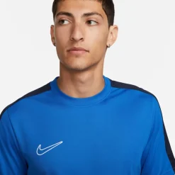 Nike Mens Dri Fit Academy Short Sleeve Football Top in Blue