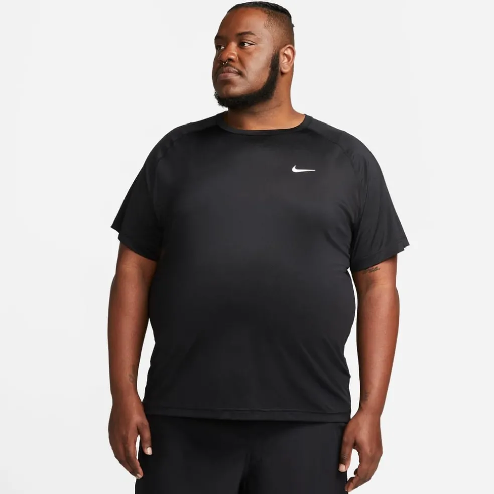 Nike Mens Dri Fit Ready Short Sleeve Fitness Top in Black