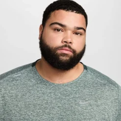 Nike Mens Dri Fit Rise 365 Short Sleeve Running Top in Green