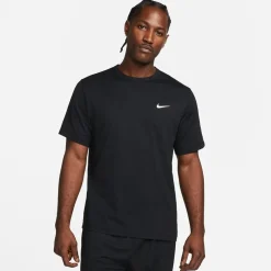 Nike Mens Dri Fit Uv Hyverse Short Sleeve Fitness Top in Black