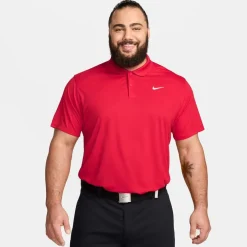 Nike Mens Dri Fit Victory Golf Polo Shirt in Red